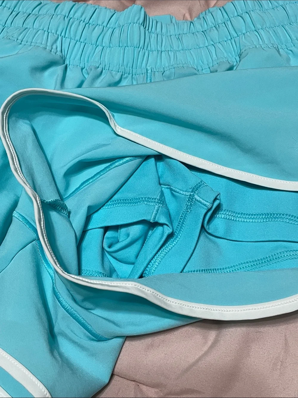 OFFLINE By Aerie Running Shorts Womens Aqua Blue Flowy Dolphin Athletic Sz Small